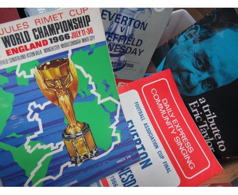 1966 F.A Cup Final Programme, song sheet and ticket, semi ticket v. Chelsea at Villa Park, 66 World Cup tournament programme,