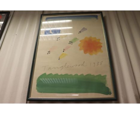 Shlomo Mintz violinist a framed 1988 art poster entitled Tanglewood 