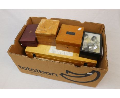 Collection of Microscope accessories, mostly boxed to include Focal lenses, Filters etc
