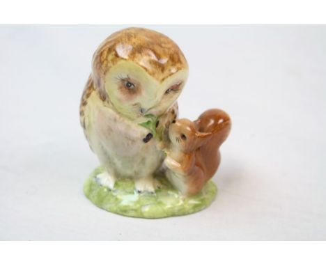 Vintage Beswick beatrix Potter figurine "Old Mr Brown" with Gold back stamp to base