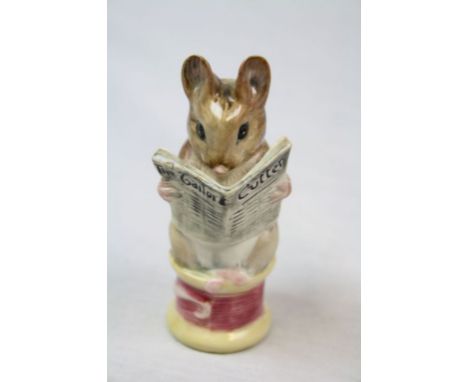 Vintage Beswick Beatrix Potter figurine "Tailor of Gloucester" with Gold back stamp to base