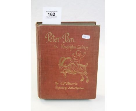 Hardback Book "Peter Pan in Kensington Gardens" by J M Barrie with illustrations by Arthur Rackham, seventh edition and dated