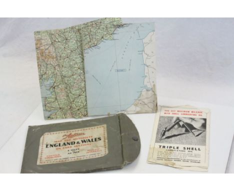 Vintage Cased complete set of Twenty ' The Autocar Map for Motorists England &amp; Wales on Card Sections 8 miles to one inch