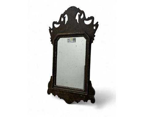 19th century scumbled pine Chippendale design fretwork mirror Dimensions: Height:&nbsp;64cm&nbsp; Length/Width:&nbsp;39cm&nbs
