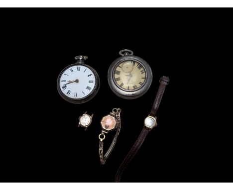 George IV silver pair cased fusee lever pocket watch by Thomas Wilson, Gisborough, No. 7531, case hallmarked 1825, one other 