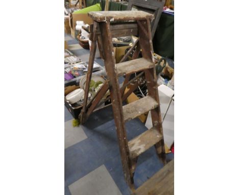 A Vintage Three Step Step-Ladder 
