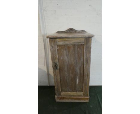 A Scumble Glazed Bedside Cabinet with Panel Door and Raised Gallery, 78cm high 