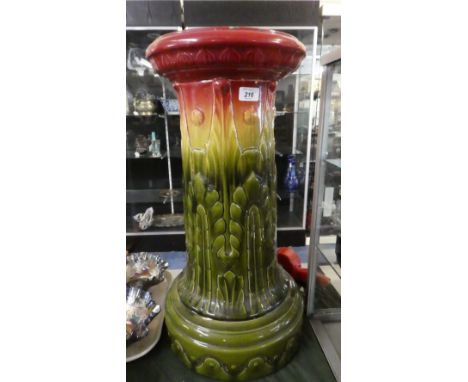 A Majolica Ceramic Jardiniere Stand, 64cm high  