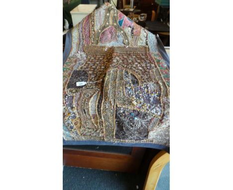An Indian Embroidered and Sequin Panel, 120cm x 70cm 
