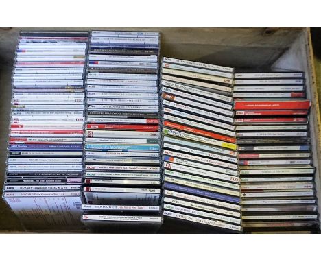 A Large Quantity of Classical C.Ds, approximately 100 in total, enclosed in a vintage travel case