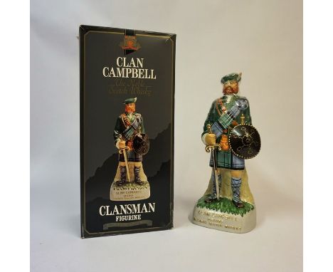 The Clan Campbell Clansman Figurine, containing Clan Campbell De Luxe Blended Scotch Whisky, 43% vol, 750ml, 34cm high, with 