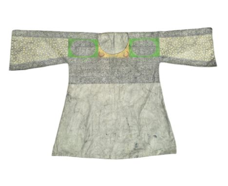 Description: Islamic Middle Eastern textile talismanic healing shirt. Healing and protective prayers and talismans are handwr
