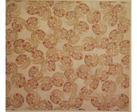 Bianchini Ferier - Two 1920s Art Deco watercolour and pencil preparatory silk scarf designs, each a repeat floral design, uns