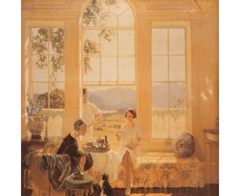 Print on board of a 1920s scene 39 x 41 cm CONDITION REPORT: This item is a varnished print.