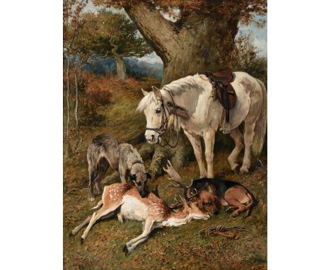 John Emms (1843-1912)  ''A Successful Shoot''  Signed, oil on canvas, 89.5cm by 68.5cm    In an overall good, stable, restore