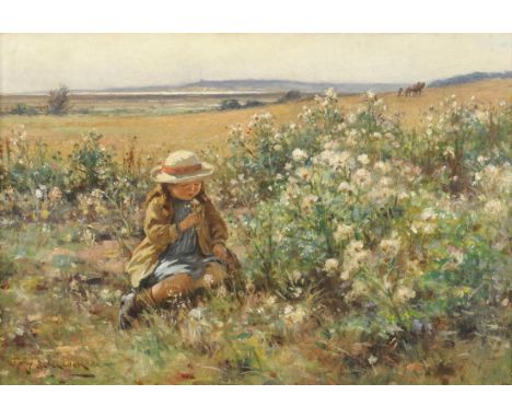William Kay Blacklock (1872-1922) ''Thistledown, Dunwich Coast, Suffolk''  Signed, inscribed on the stretcher in pencil verso