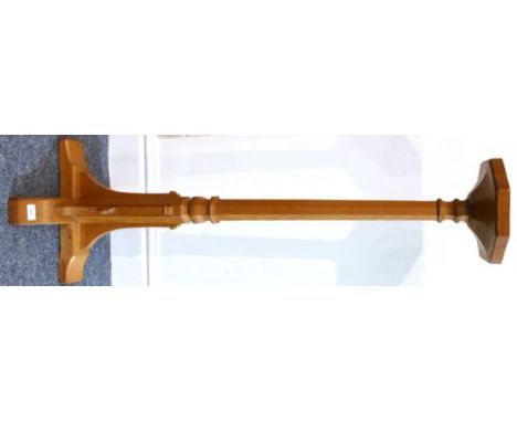 A Robert ''Mouseman'' Thompson Oak Flower Stand, on an octagonal column and cruciform base, with carved mouse signature, 106c