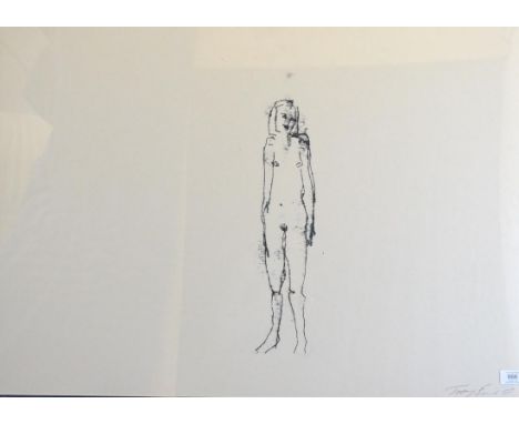 Tracey Emin (b.1963)  ''When I think about sex'' Signed and dated (20)05 in pencil, lithograph, 58.5cm by 83cm   *ARR/(Droit 