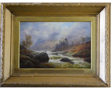 William Mellor (1851-1931) ''On the Llugwy, North Wales''  Signed, oil on canvas, 29cm by 44.5cm   In an overall good state o