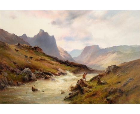 Alfred de Bréanski Snr RBA (1852-1928) ''August in the Highlands'' Signed, signed and inscribed verso, oil on canvas, 110cm b