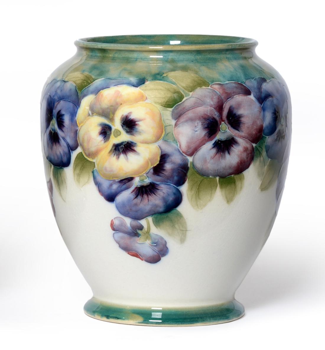 A William Moorcroft Macintyre Pansy Pattern Vase Circa 1911 13