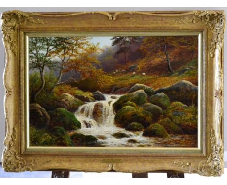 William Mellor (1851-1931) ''On the Burbage'' Signed, oil on canvas, 28cm by 44cm  In restored condition. Re-lined, cleaned a