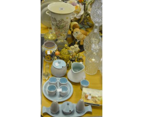 Ceramics - a Poole vase; a Poole breakfast set; Hummel figures; etc.