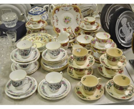 Teawares - Melba part tea service; Staffordshire part tea service;  etc qty 