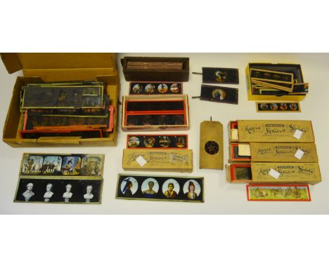 Magic Lantern Slides - micro series including Gulliver's Travels; etc qty 