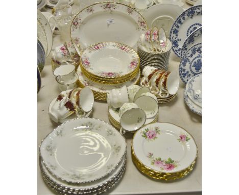 Royal Albert tea and dinner ware - Cottage Garden meat plate and dinner plates; Autumn Roses; soup dishes; First Love (second