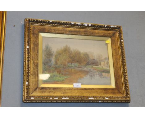 A GILT FRAMED J R DUNNING WATERCOLOUR