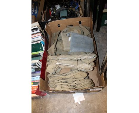 A TRAY OF ASSORTED WW2 ERA WEBBING