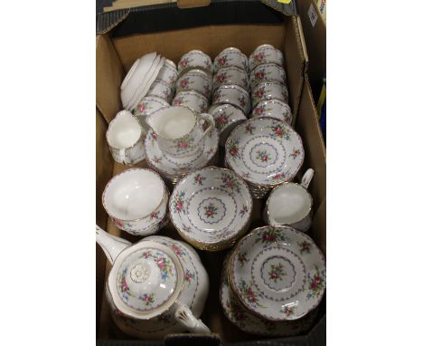 A TRAY OF ROYAL ALBERT PETITE POINT TEA SERVICE