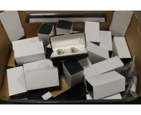A LARGE QUANTITY OF ASSORTED BOXED CUFFLINKS TO INC HUNTING INTEREST