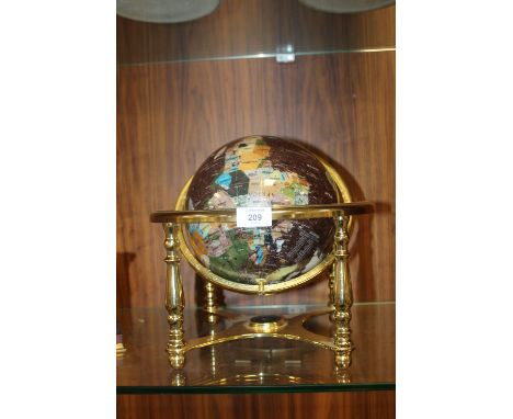 AN ENAMEL 'GEM STONE' GLOBE