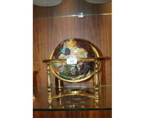 AN ENAMEL 'GEM STONE' GLOBE