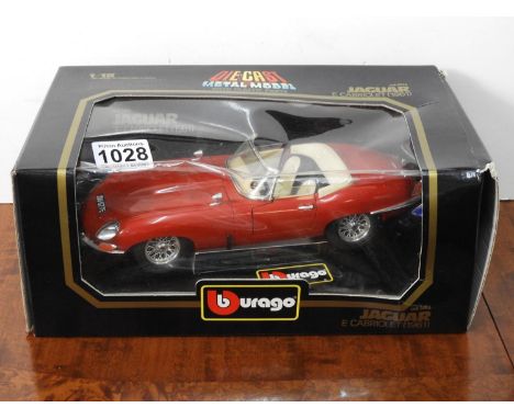 Boxed Burago Jaguar Cabriolet Model 