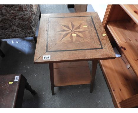 Inlaid Wooden Occasional Table with Shelf under 