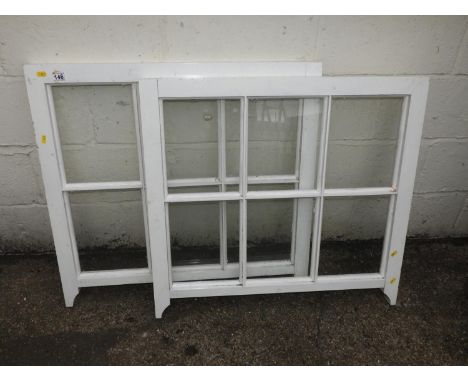 2x Six Panel Glass Windows 