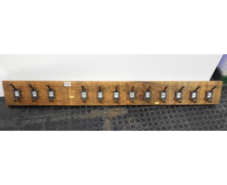 Mounted Coat Hooks with Removable Ceramic Letters - The Boardwalk 