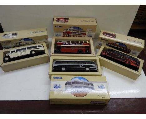 4x Boxed Corgi Model Buses