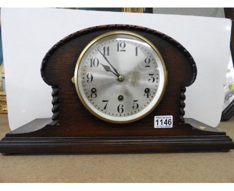 Oak Framed Mantel Clock 