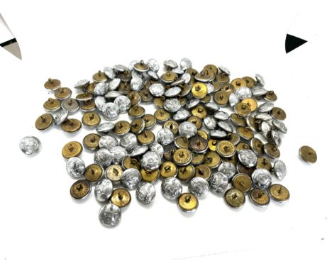 Selection of approximately 150 vintage Leeds fire brigade metal tunic buttons, manufacturers to include Gaunt of London