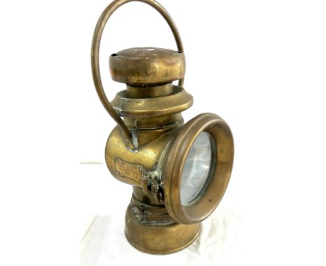 Antique Lucas F146 kings own brass car lamp 