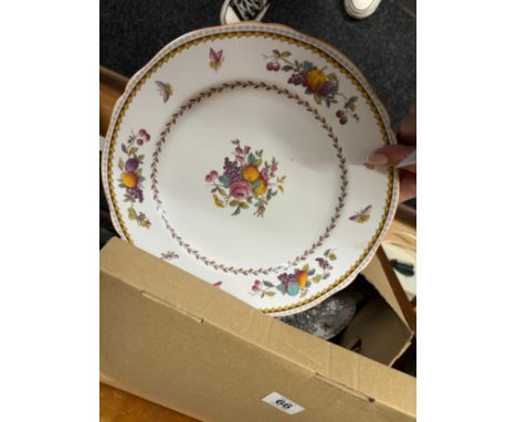 Part spode Rockingham tea set includes tea pot, plates etc