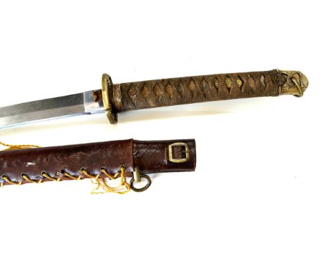 Antique / vintage Japanese sword Katana, possibly WW2 script to Tang, total length 98cm Napoleonic heavy cavalry and troopers