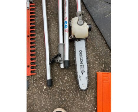 2 Stroke 30cc petrol extendable / adjustable hedge trimmer and branch  lopper with attachments 