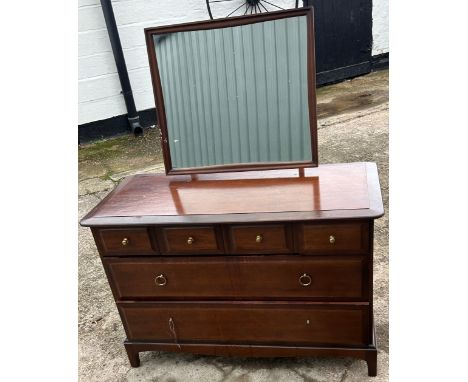 Stagg 6 drawer dressing table, 2 handles missing, approximate overall measurements: Height 50 inches, Width 42 inches, Depth 