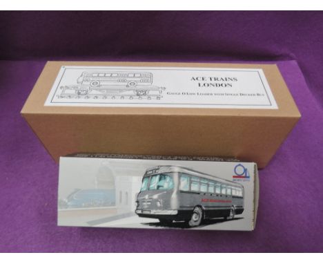 An Ace Trains 0 gauge Low Loader With Single Decker Bus, in original box G/3LL