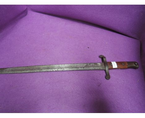 A Portuguese sword bayonet for the Guedes Rifle, model 1885, no scabbard